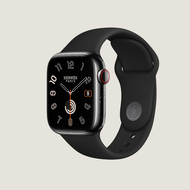 Series 9 ケース スペースブラック u0026 Apple Watch Hermès シンプルトゥール 《トワルH》 41 mm | Hermès -  エルメス-公式サイト